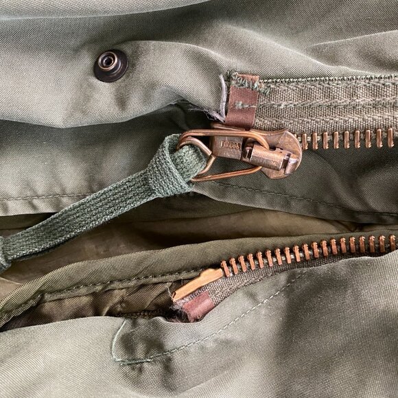 vintage army extreme cold weather fishtail parka with lining no hood  M65 - Picture 4 of 15